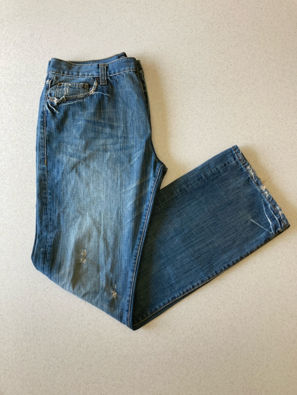 Jimmy's Brand Distressed Blue Jeans Men Size 33 x 34 Low-Rise Relaxed